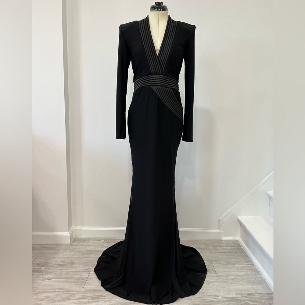 ZHIVAGO Battle Lines The Heiress V-Neck Gown Long Dress - Picture 4 of 11